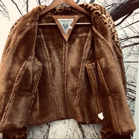 Marvin Richards Leopard Fur Suede Coat Jacket Med - Picture 13 of 16